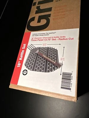 GrillGrates for Kettle BBQs with an 18” Diameter Set of 3 Interlocking Panels