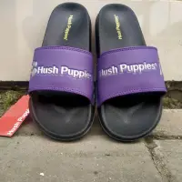 在飛比找蝦皮購物優惠-Hush Puppies 涼鞋黑色紫色拖鞋白色涼鞋男式女式拖