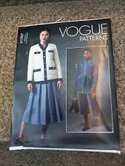 Vogue Misses' Jacket Pants Skirt Belt V1757 US Sz 16-24 UNCUT