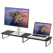 Activiva 100cm Dual Monitor/Computer/Laptop Riser/Stand Black f/ 13"~32 Screen