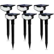 1000lm Solar Landscape Spotlights - Outdoor Dusk to Dawn, 6-Pack 6500K Solar ...