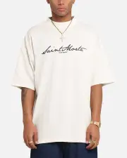 [SAINT MORTA] Saint Morta Scripture Mock Neck T-shirt Off White - Size S S Off White