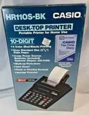 Casio HR-11OS-BK 10-Digit Desktop Printer