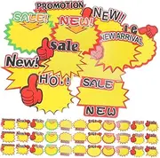 PRETYZOOM 600Pcs Blank Price Labels Bright Color Retail Tags Signs for Supermarkets Shops and Garage Practical Price Tags with Smooth for Easy Writing and Display