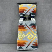 NWT Pendleton Coyote Sherpa Southwest Aztec Blue Grey Multi Throw Fleece Blanket