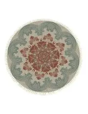 [SOGA] Mandala Round Area Rug Anti-slip Doormat 90cm in Multi