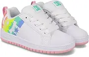 [DC Shoes] Boy's Court Graffik Skate Shoe, White/Light Pink/Multi, 4.5 Big Kid