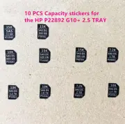 Lot of 20 capacity stickers for the HP P22892 G10+ 2.5 tray/caddy