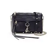 Rebecca Minkoff Mini Mac Clutch in Black with Gold Hardware NWT