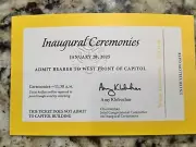2025 RARE Official Trump Vance Inauguration | Yellow WEST Ticket