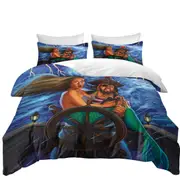 Stormy Ocean Pirate and Mermaid Fun Honeymoon Quilt Cover