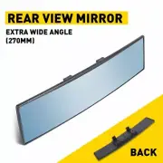 Universal 270MM Wide Convex Interior Clip Rear View On Blue Tint Mirror HD Lens