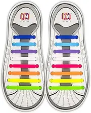 [INMAKER] Elastic Shoe Laces for Adults and Kids, No Tie Shoelaces for Sneakers, Rubber Silicone Tieless Shoe Laces