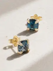 [David Yurman] David Yurman - Châtelaine 18-karat Gold, Diamond And Topaz Earrings - One size One size Gold