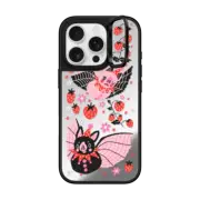 iPhone 16 Pro Mirror Ring Stand Case MagSafe Compatible STRAWBERRY BATS