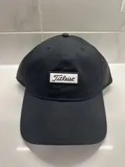 Titleist Charleston Mesh Snapback Adjustable Golf Black Hat Cap BRAND NEW