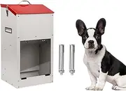 Galvanized Automatic Dog Feeder Large Breed 25 Lbs Dog Food Dispenser for Large Dogs, Outdoor Pets Feeder Gravity Food Feeder (Medium)