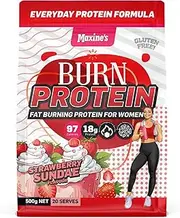 Maxine's Burn Strawberry Sundae Gluten Free Protein Powder 500 g