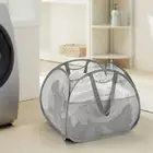 Collapsible Mesh Pop Up Laundry Hamper with Strong Handles, Large Opening Clo...