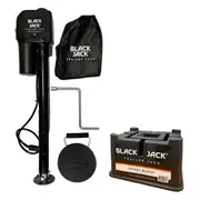 Black Jack MINI Electric Trailer Jack Bundle with Jockey Block