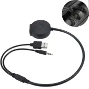 Car Bluetooth Music Adapter 3.5mm AUX USB Audio Wire Cable For BMW & Mini Cooper