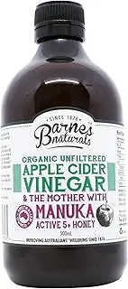 Barnes Naturals Organic Unfiltered Apple Cider Vinegar with The Mother and Manuka Honey 500 ml