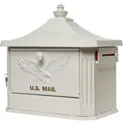 Architectural Mailboxes Hamilton Cast Aluminum, Locking, Post Mount Mailbox, Com