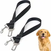 2 Pack Dog Seat Belt for Car, Adjustable Nylon Pet Seatbelt, Supports All Cars, Seatbelt for Dogs in Car, Dog Car Leash Seat Belt, Cats and Ferrets Seat Belt Harnesses