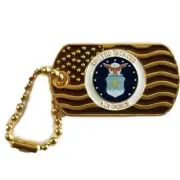 Air Force Dog Tag Lapel Hat Cap Pin Gold USAF Tie Tac FAST USA SHIPPING