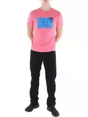 Calvin Klein Men's Relaxed Fit Monogram Logo T-Shirt Color Rapture Rose Size S