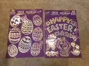 Vintage Easter Hologram Window Clings Set Of 2