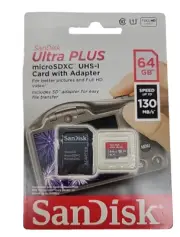 Sandisk Ultra Plus 64gb Sdxc Uhs-1 Memory Card (speed Up To 130 Mb/s)