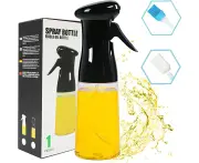 (Black) - Oil Sprayer for Cooking,Food Grade Olive Oil Spray Bottle BPA Free, 210ml Oil Spray Bottle, Cooking Oil Sprayer for Cooking Air Fryer Grilling BB