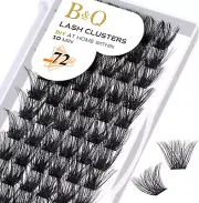 Lash Clusters D Curl 12Mm DIY Eyelash Extensions 72 Clusters Lashes C D Curl ...