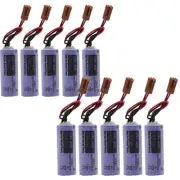 10x BR-AG Battery 3V 1800mAh PLC CNC Battery Non-rechargeable Battery w/ Plug