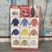 Butterick 5765 Sewing Pattern Misses Petite Jacket Size 8-10-12