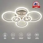 lámpara de techo LED 72W 6400LM blanco 6 anillos control remoto regulable hogar