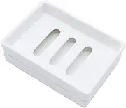 Ceramic Soap Dish Bar Soap Holder Double Layer Soap Tray Draining Soap Saver by Lofekea