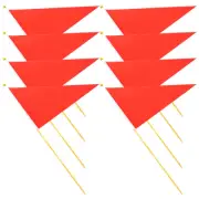 8 Pcs Triangle Bunting Markers Lawn Marking Flags Site Construction Strong