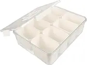 PHENOFICE Divided Snack Storage Box with Lid and Handle Compartment Capacity Container for Dried Fruits Nuts Candies for Picnics Parties and Travel