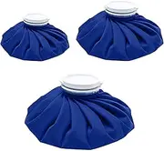 3 Pcs Injury Ice Packs, Reusable Ice Packs for Injuries, Cold Packs for Sports Injuries, Soft Ice Packs for Cooling Physiotherapy, Cooling Ice Bags for Relief Headaches, Hot Water Bag for Pain Relief, Blue(6"-9"-11")