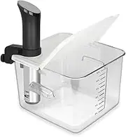 EVERIE Collapsible Hinged Sous Vide Container Lid Compatible with Anova Culinary Precision Cooker and 12,18,22 Quart Rubbermaid Container (Corner Mount)(Container not included)