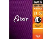 Elixir #16102 Acoustic Nano Phosphor Bronze Guitar String 12-56 Light