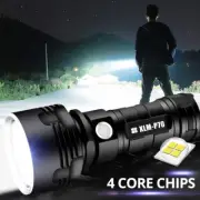 Powerful LED Flashlight XHP50 Torch B Rechargeable Waterproof Lamp Bright P70$