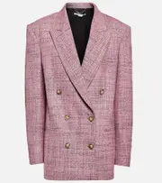 [Stella McCartney] Stella McCartney Double-breasted wool blazer AU 10 pink