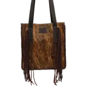 Ariat Ladies Cowhide Fringed Brown Scarlett Tote Bag A770006602