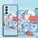 SAMSUNG 【愛美達】三星手機殼BT21 BTS印花液態矽膠手機殼防震保護套適用於三星S9/S10/S20/S21/