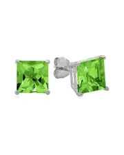 MaxColor 10K 3.20 ct. tw. Peridot Studs
