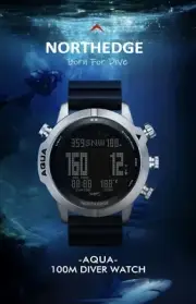 NORTHEDGE AQUA Men's Smart SCUBA Diving Computer Depth Compass Watch USA STOCK