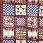 90s game board checkers back gammon remnant fabric material quilting 44x5yds